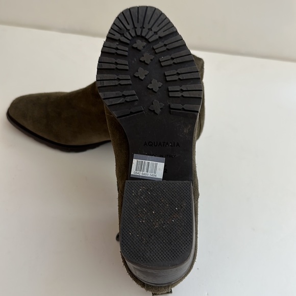 Aquatalia green suede 2 zip ankle boots - Picture 7 of 7